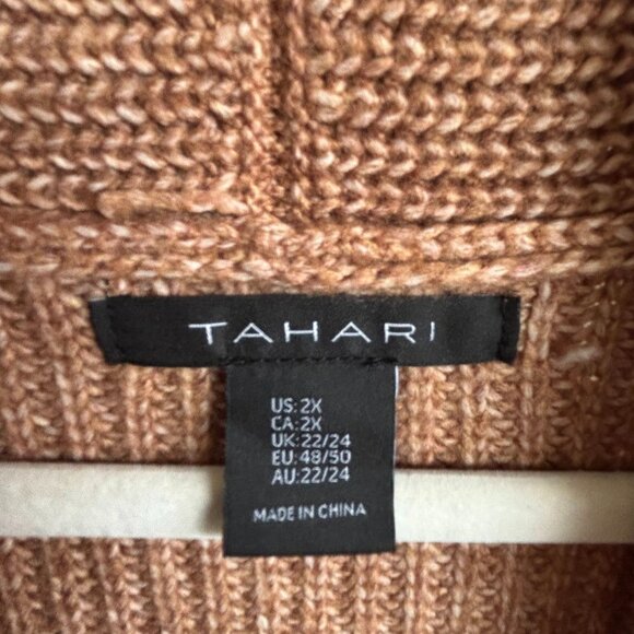 NWOT  Tahari Tan Open-Front Cardigan - Picture 4 of 5